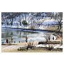 写真；志高湖の雪景色